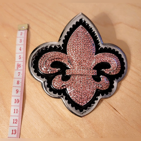 Belt Buckle Studded Pink & Black - Picture 6 of 6